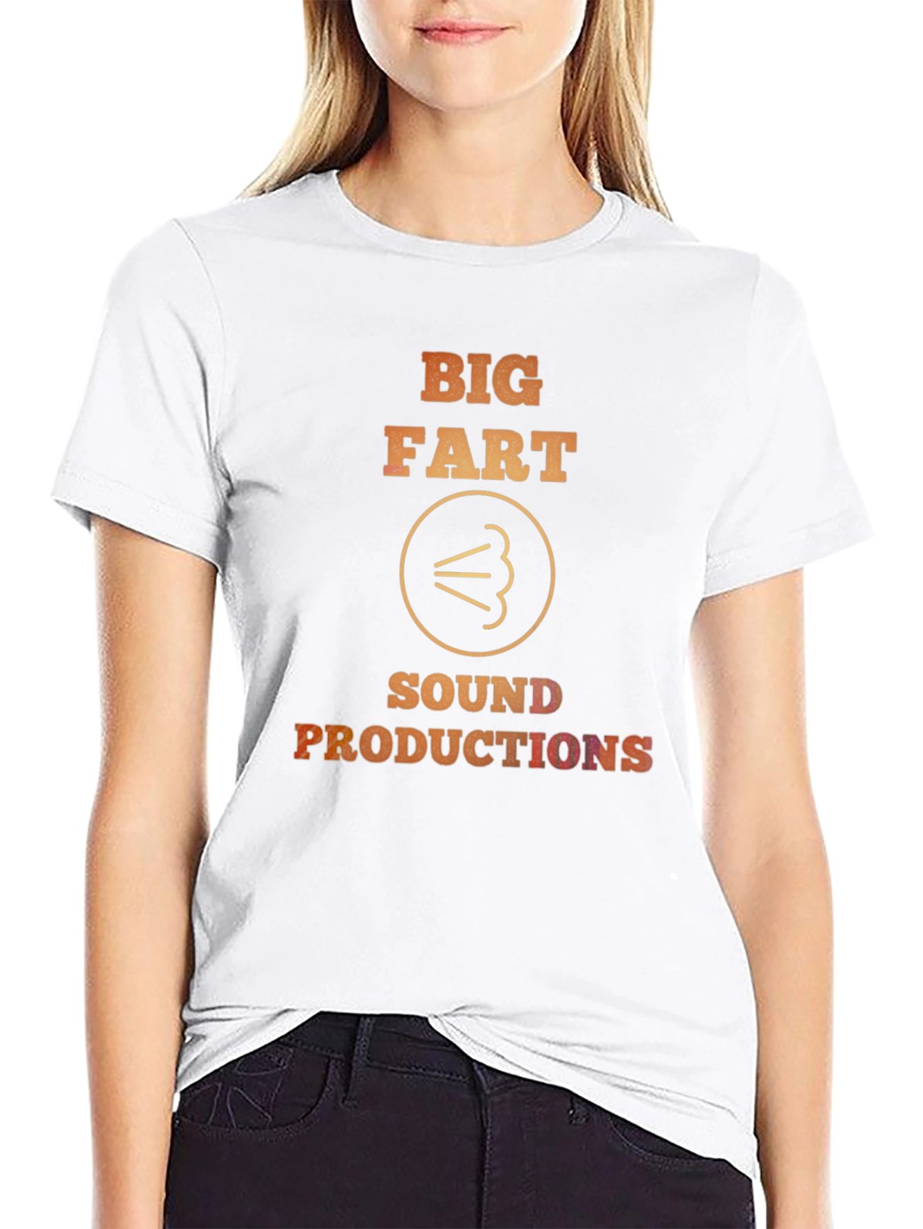Black Big Fart Sound Productions Novelty T-Shirt view 9