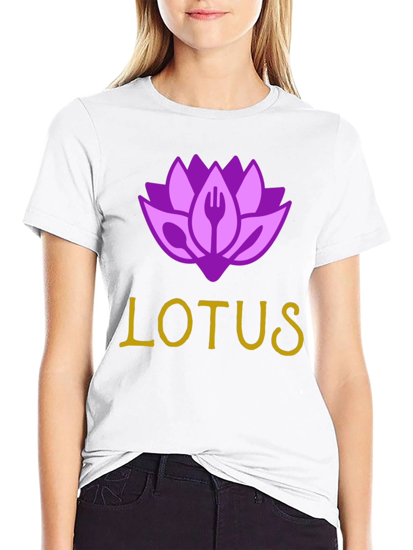 Black Lotus Restaurant T-Shirt - Black Cotton Blend view 9