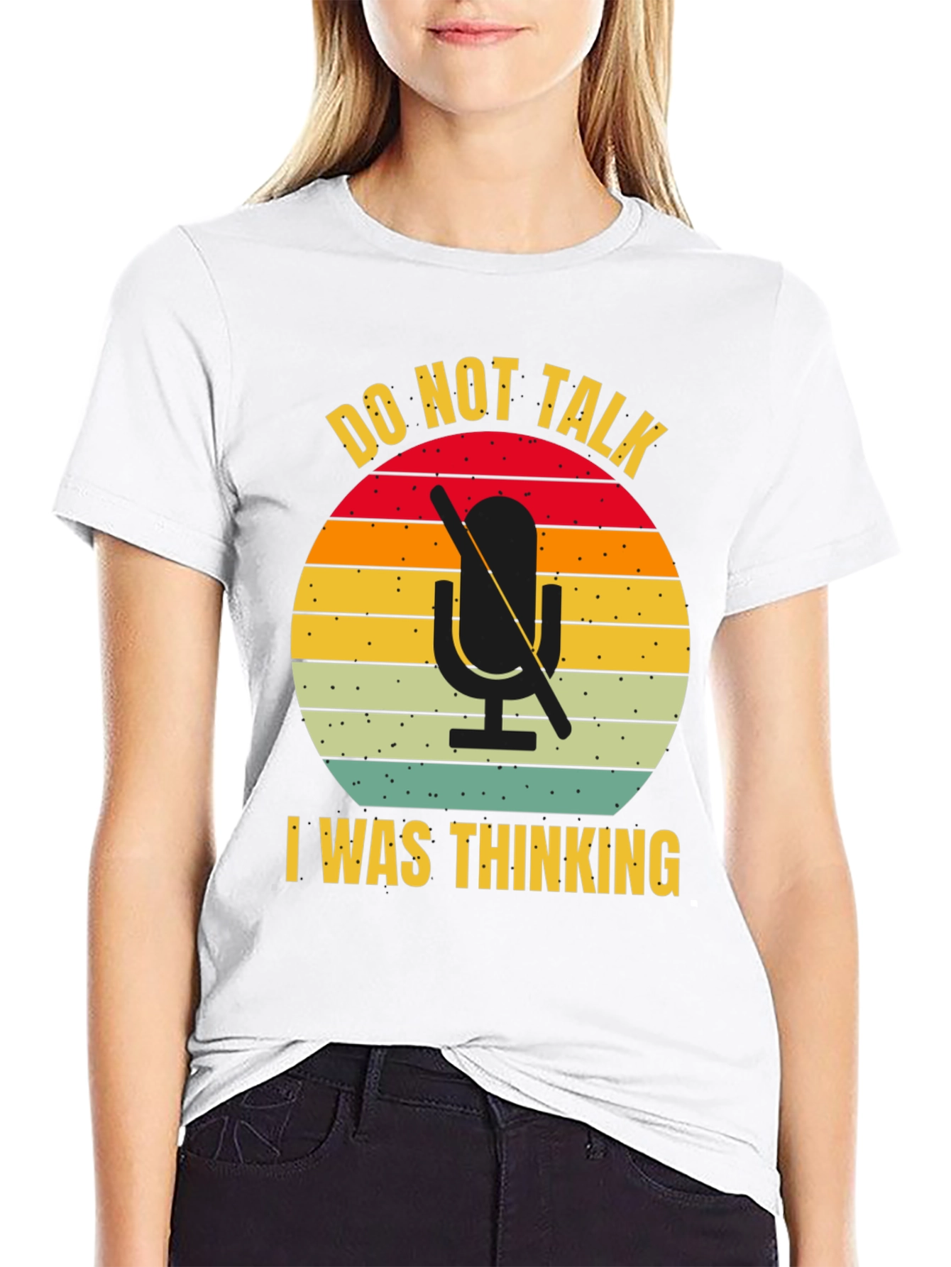 Black Do Not Talk I Was Thinking T-Shirt view 9