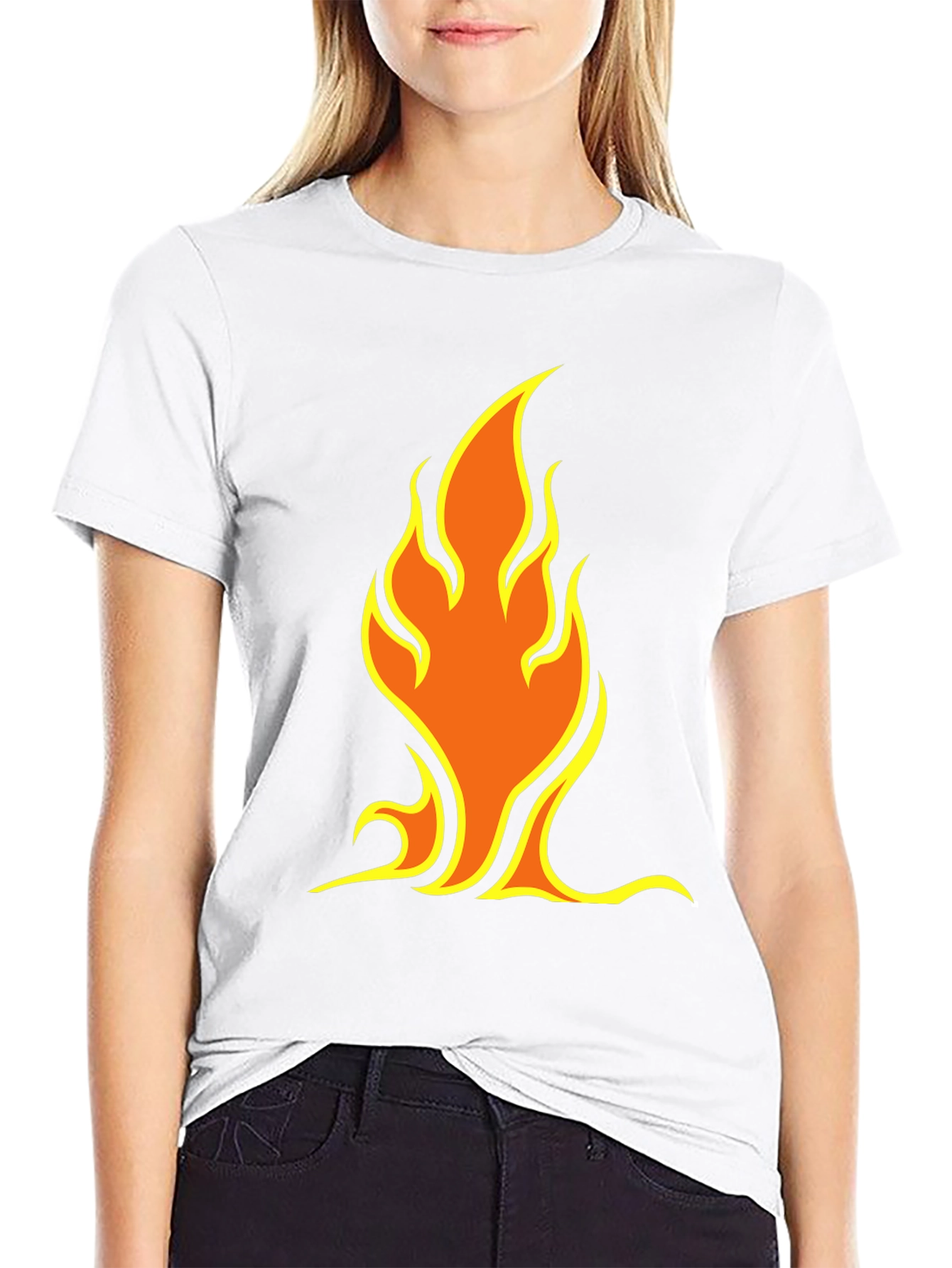 Black Flame Graphic Tee - Black Short Sleeve Shirt view 9