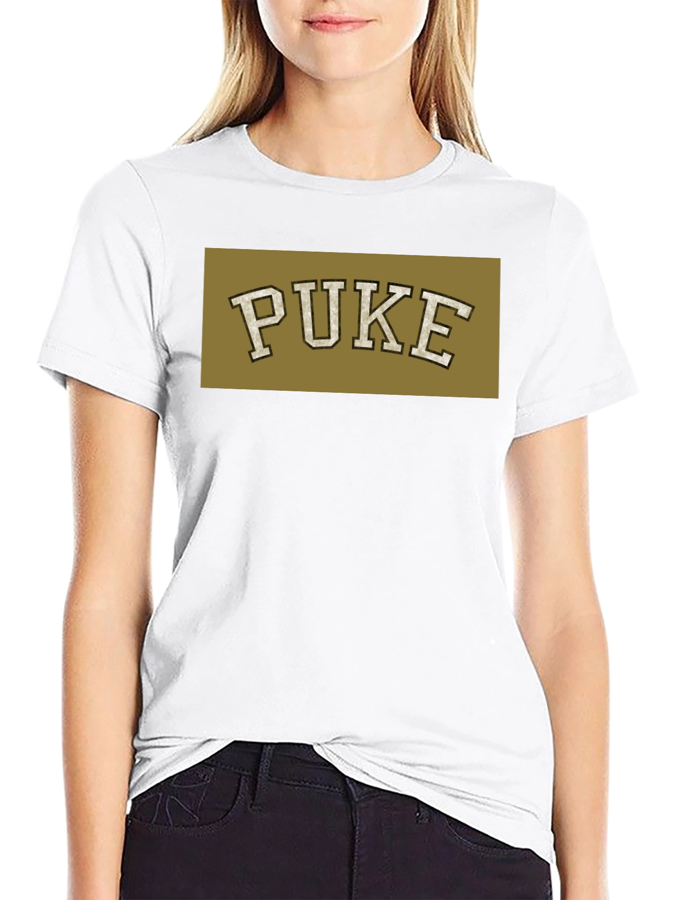 Black Puke Graphic Black T-Shirt - Novelty Humor Tee view 9