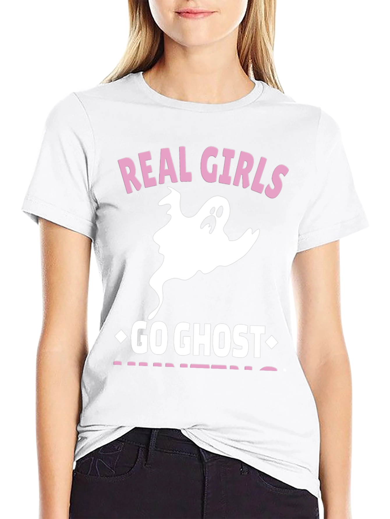 Black Real Girls Go Ghost Hunting T-Shirt view 9