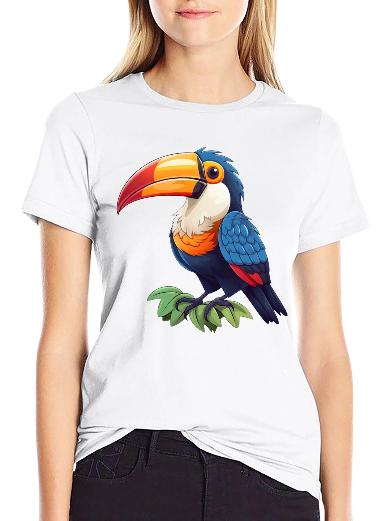 Black Toucan Graphic Tee - Tropical Bird Shirt view 9