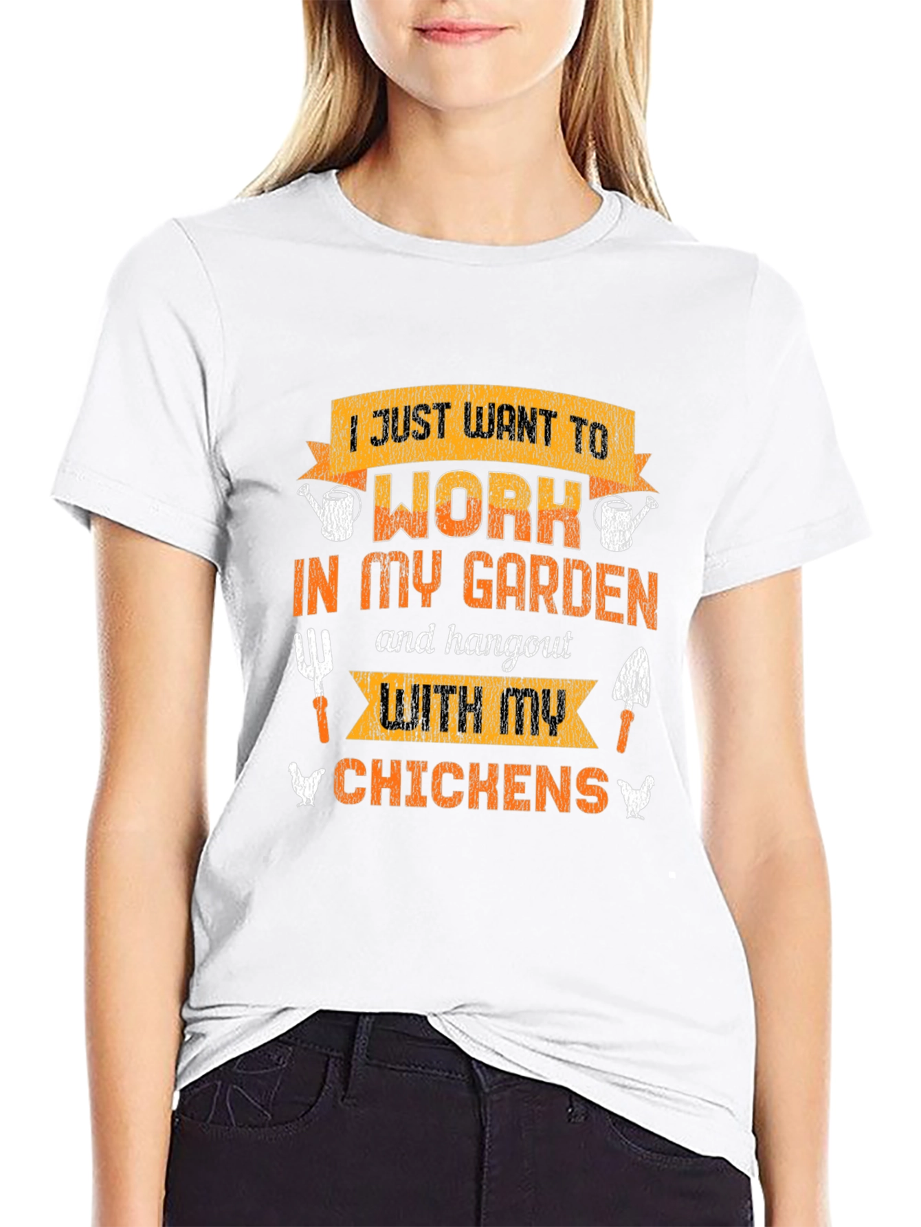 Black Gardening & Chicken Lover T-Shirt view 9