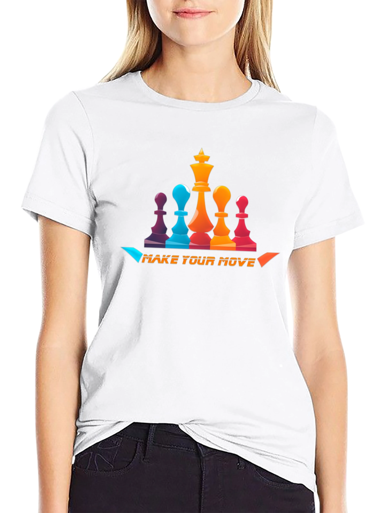 Black Make Your Move Chess Graphic T-Shirt view 9