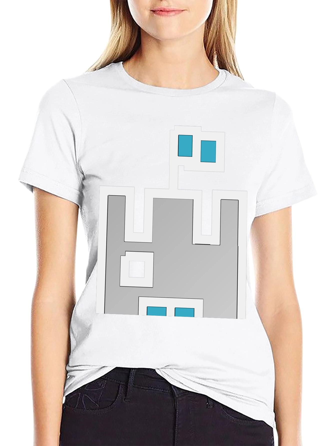 Black Retro Pixel Castle T-Shirt - Black view 9