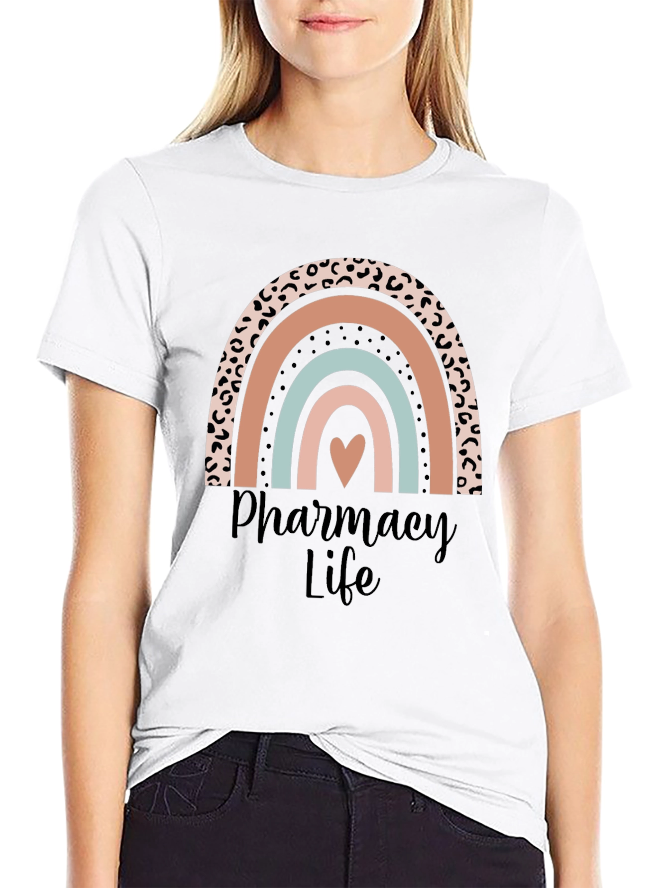 Black Pharmacy Life Rainbow Graphic Tee view 9