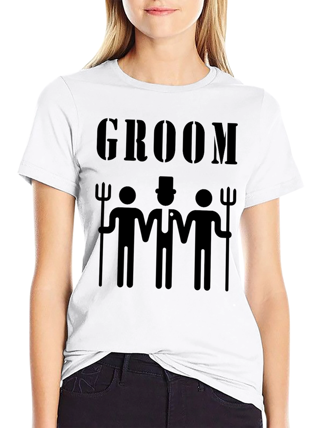 Black Groom Bachelor Party Graphic T-Shirt view 9