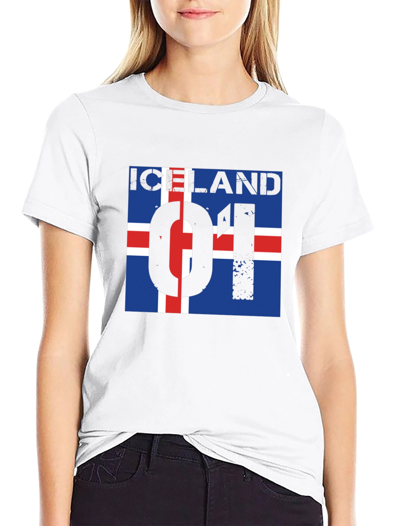 Iceland Flag Graphic Print T-Shirt - 9