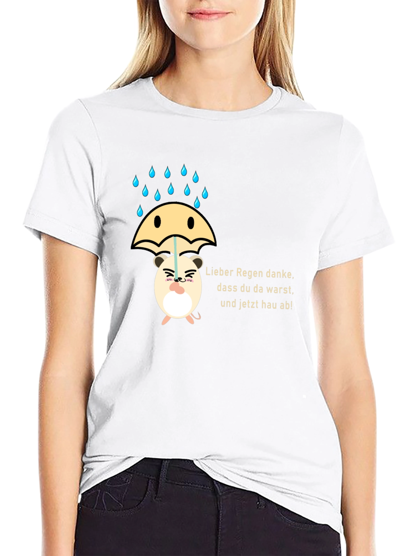 Funny Hamster Rain T-Shirt - 9