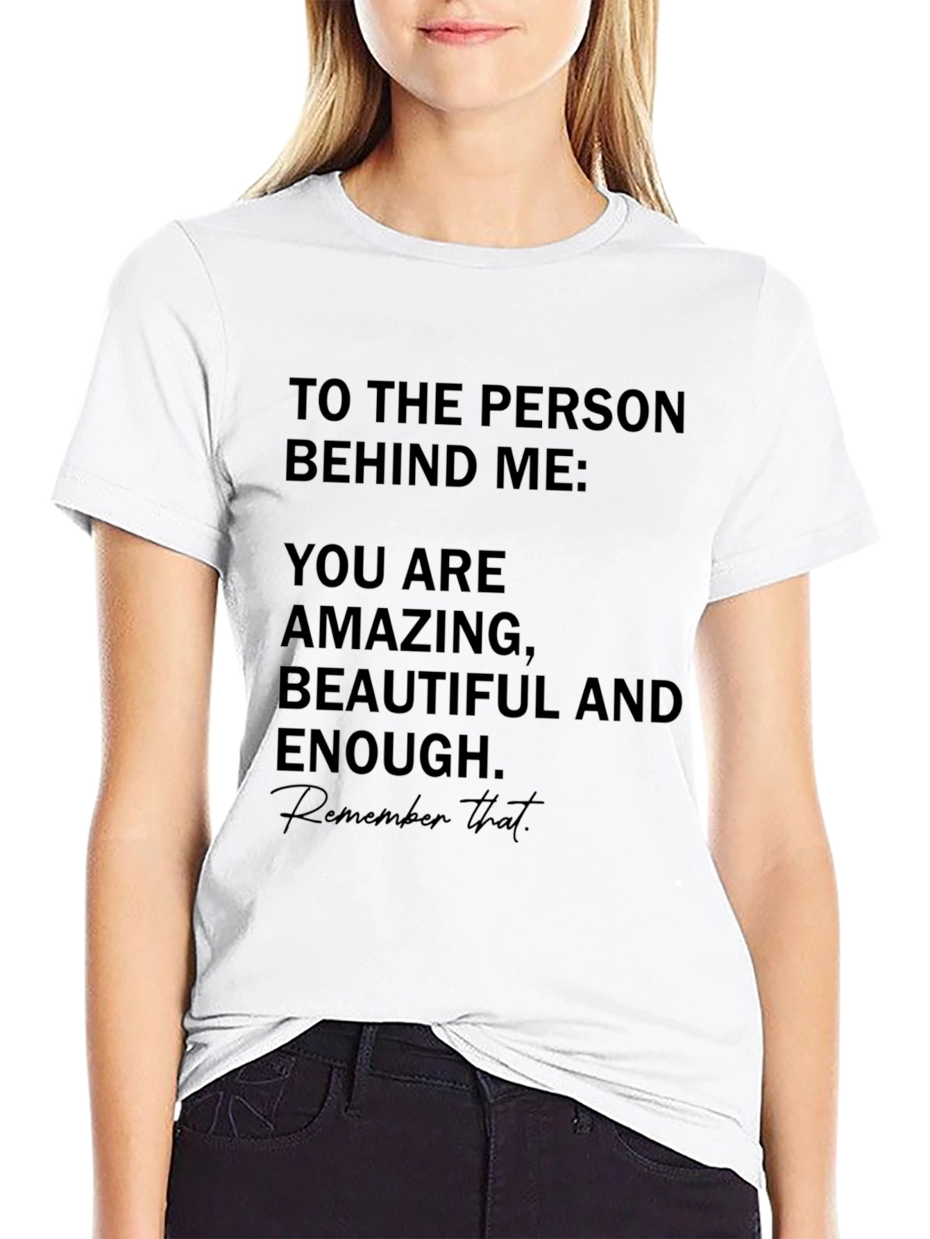 Black Amazing, Beautiful, Enough T-Shirt view 9