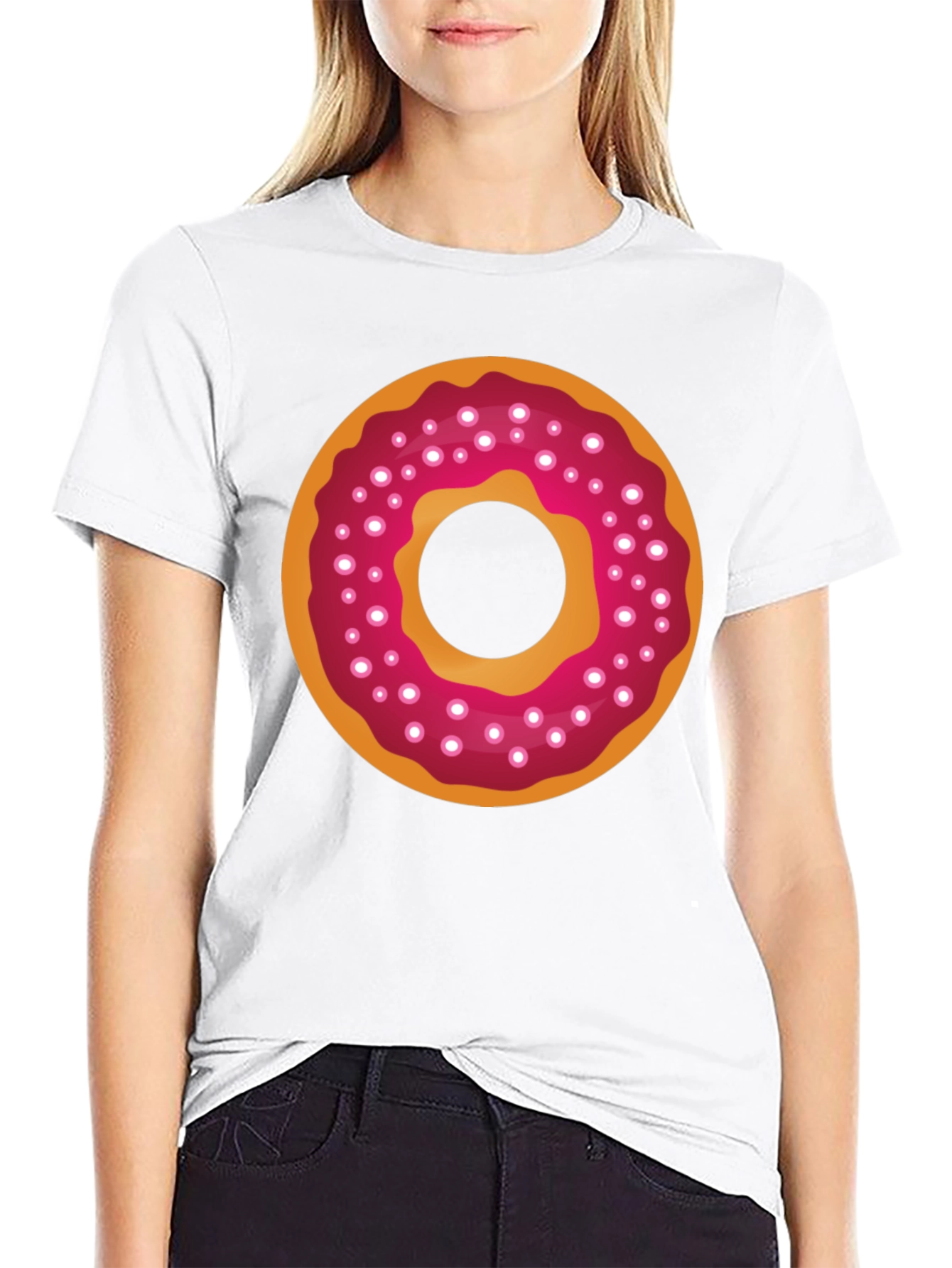 Black Donut Graphic Tee - Sweet & Stylish Casual Wear view 9