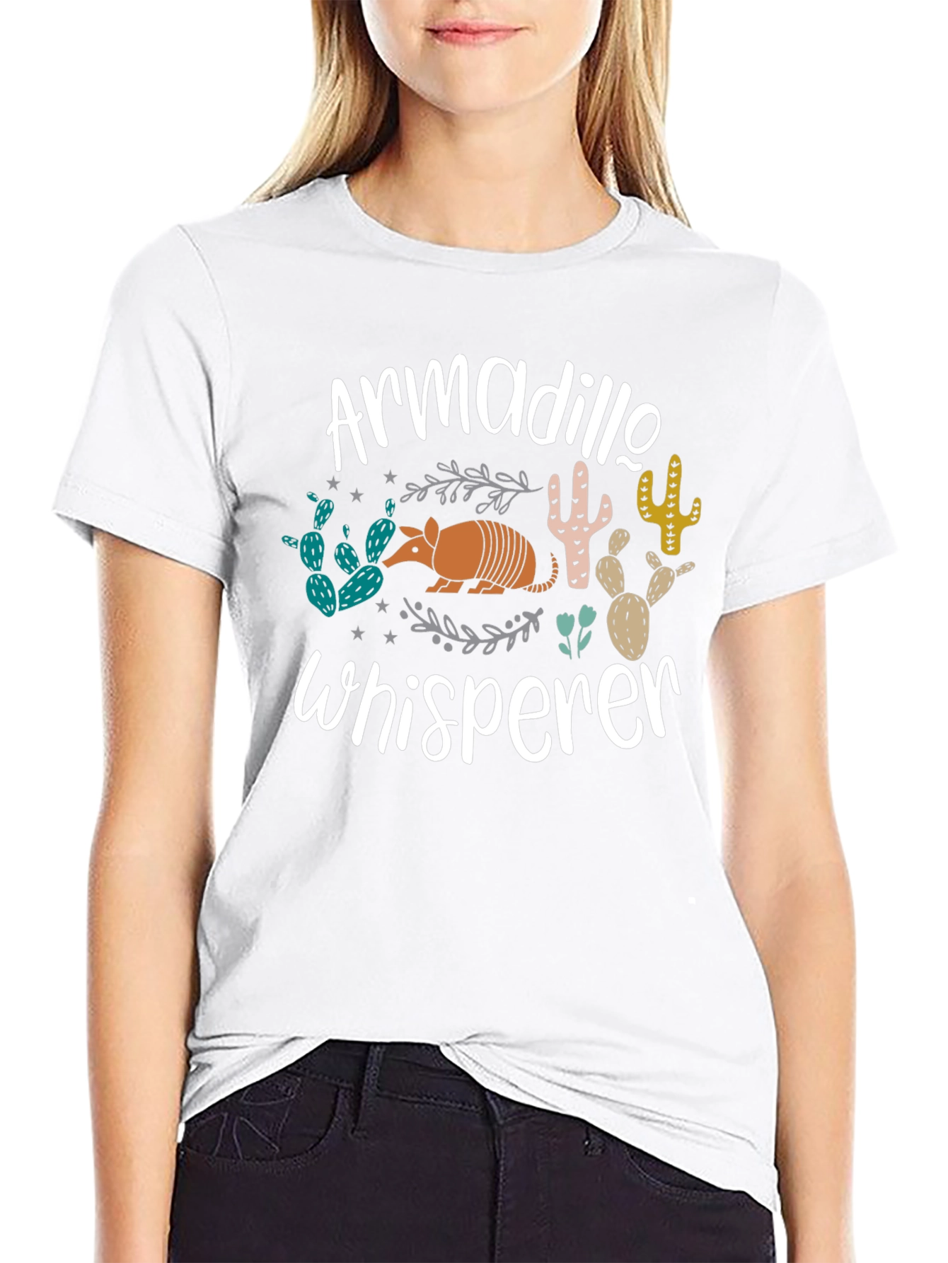 Black Armadillo Whisperer Graphic T-Shirt view 9