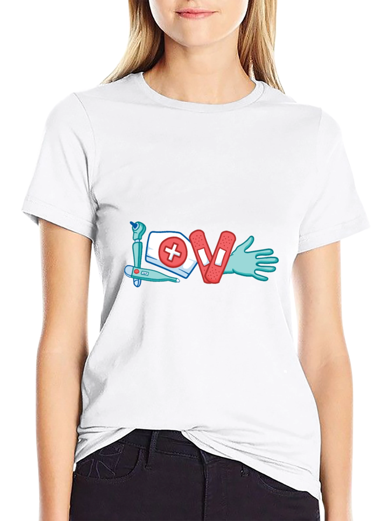 Black Medical Love T-Shirt - Nurse Doctor Gift view 9
