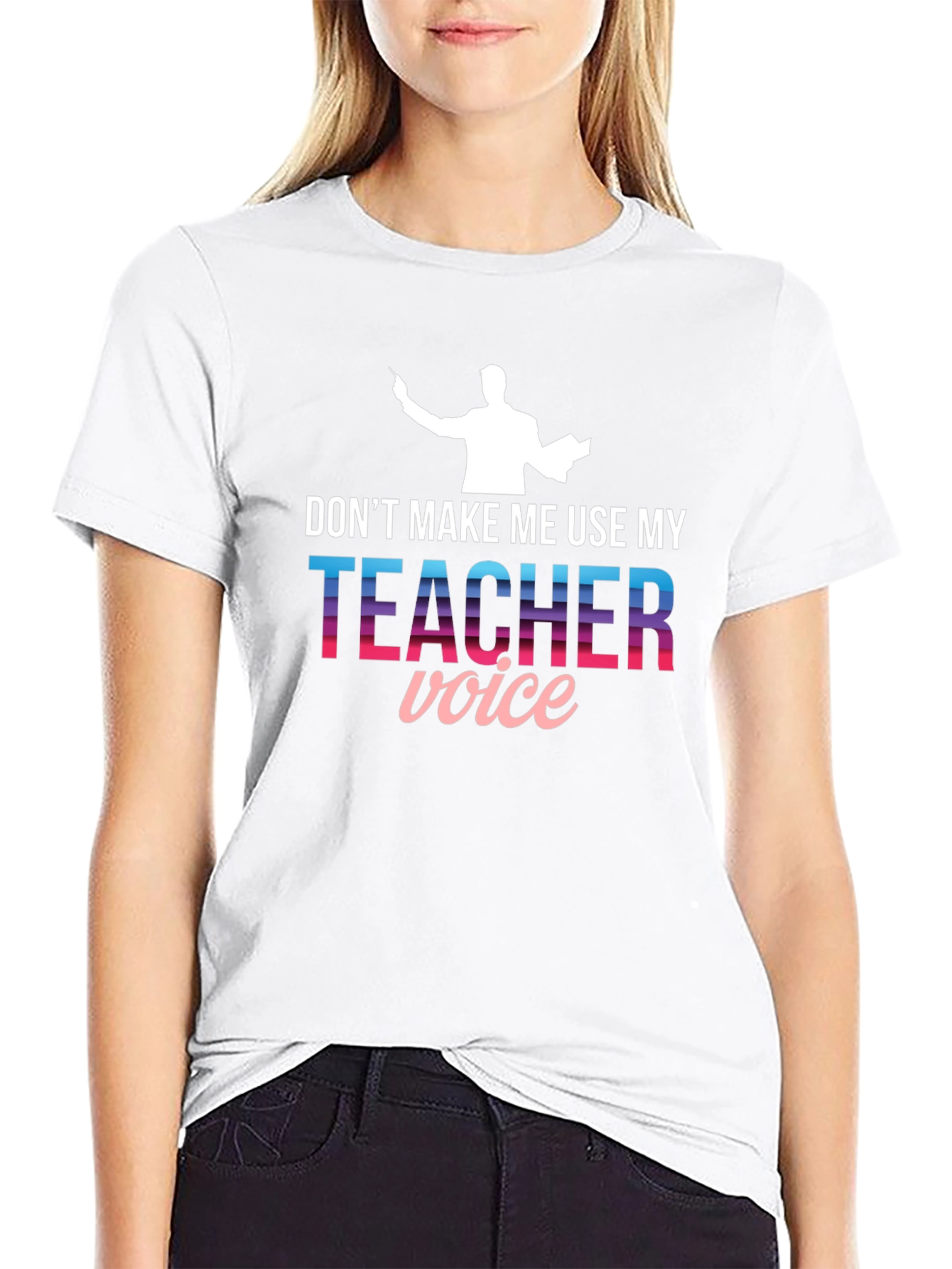 Black Teacher Voice Graphic Tee - Funny Teacher Shirt view 9
