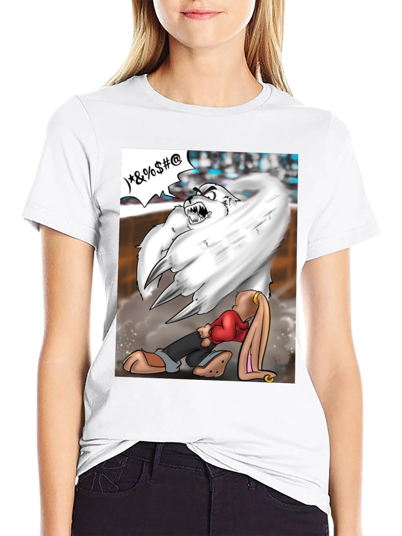 Black Cartoon Graphic T-Shirt view 9