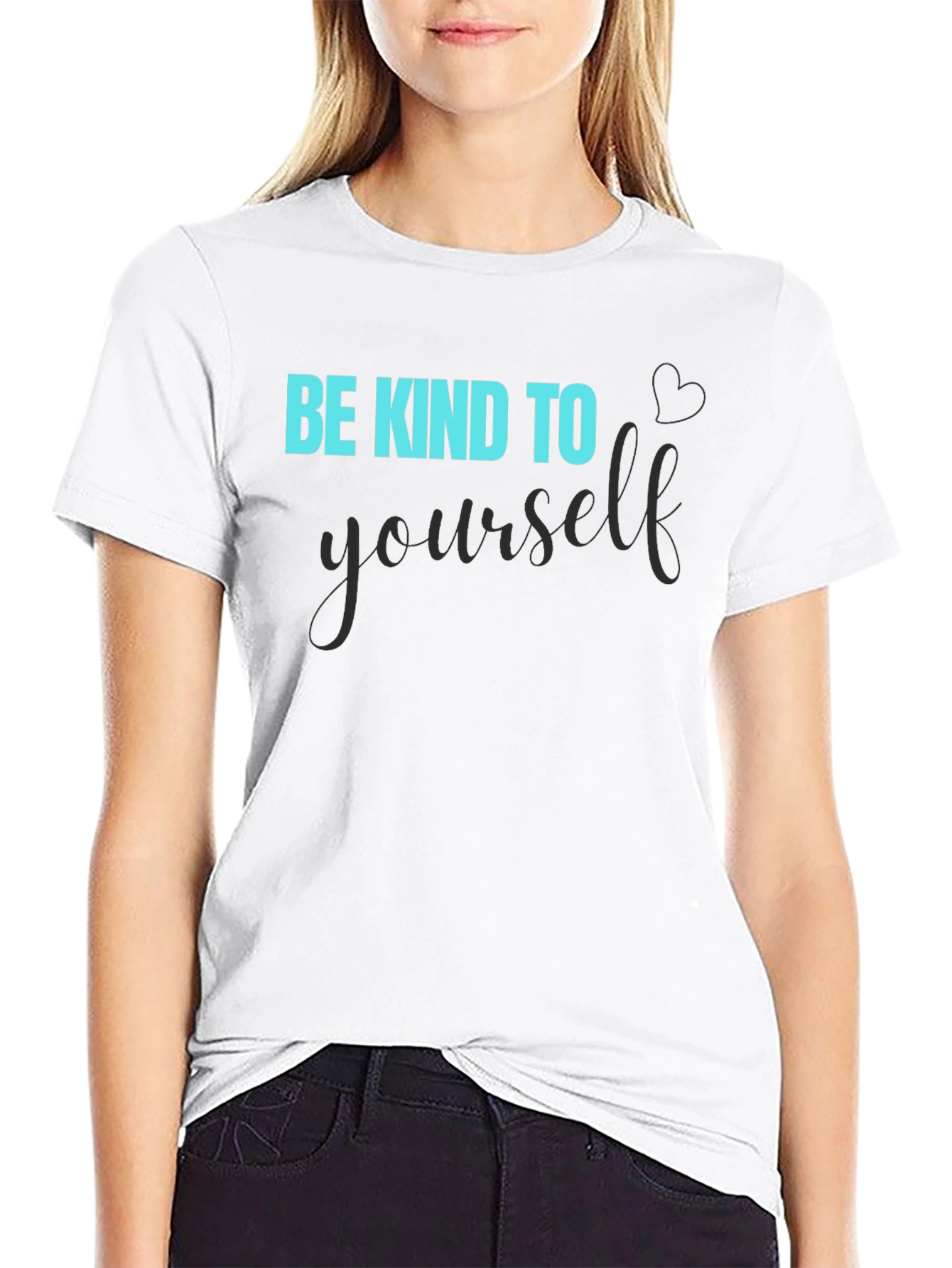 Black Be Kind To Yourself Black Graphic Tee view 9