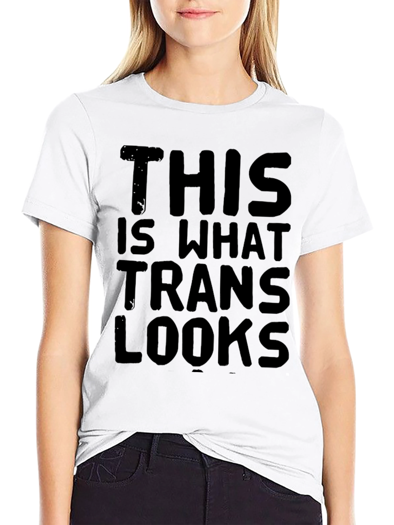 Black This is What Trans Looks Like Graphic T-Shirt view 9