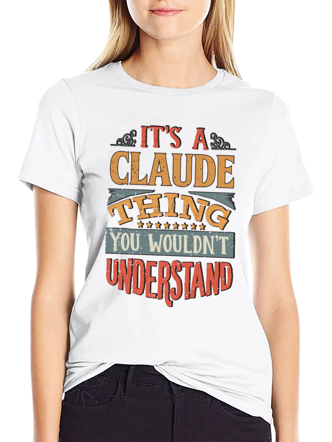Black It's A Claude Thing - Funny Personalized T-Shirt view 9