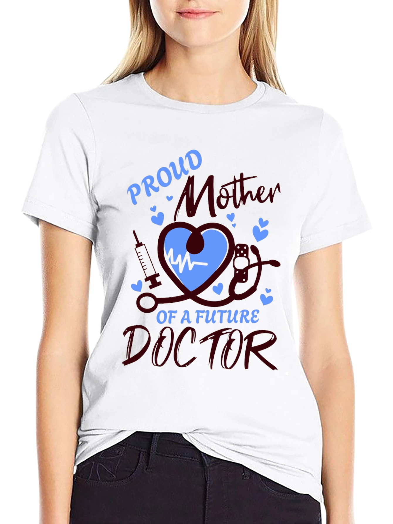 Black Proud Mother of Future Doctor T-Shirt view 9
