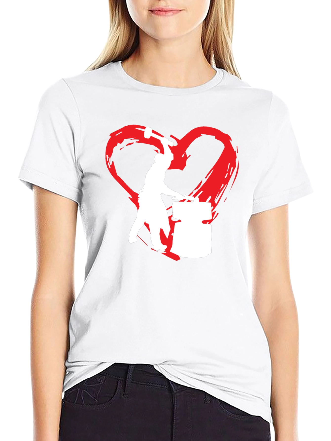 Black Blacksmith Love T-Shirt - Forging Hearts view 9