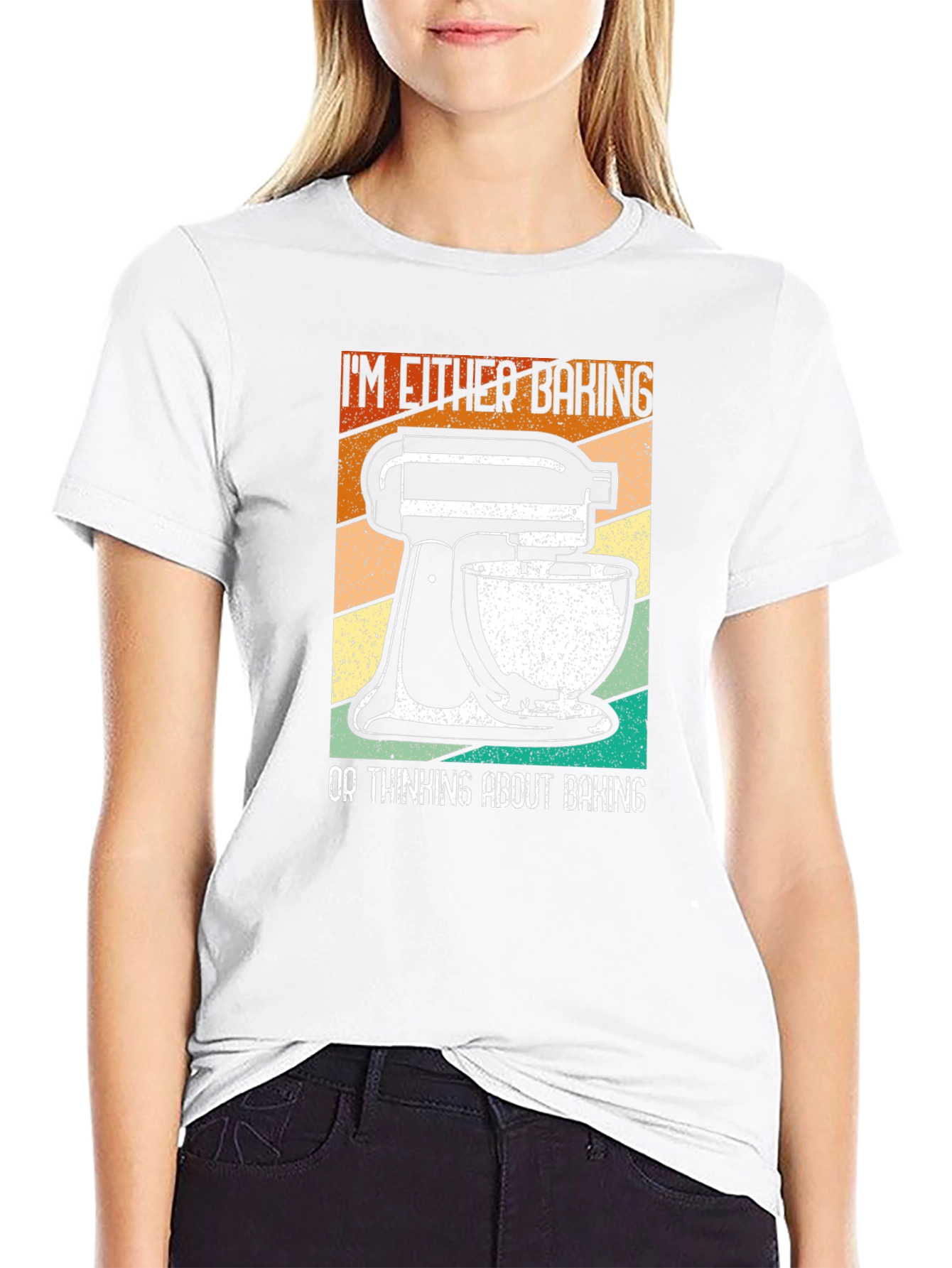 Black Baking Enthusiast T-Shirt: "I'm Either Baking..." view 9