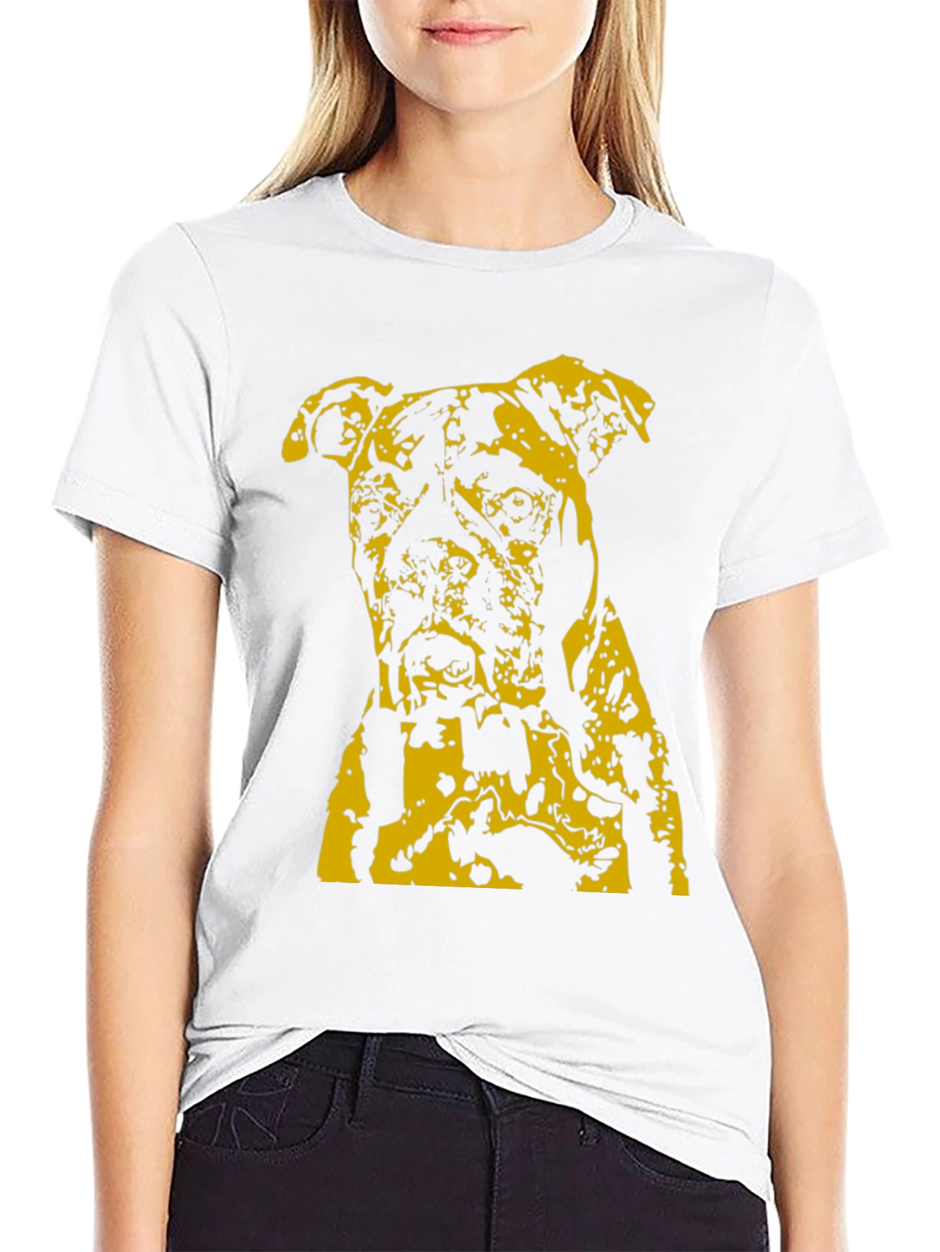 Black Boxer Dog Graphic T-Shirt - Black view 9