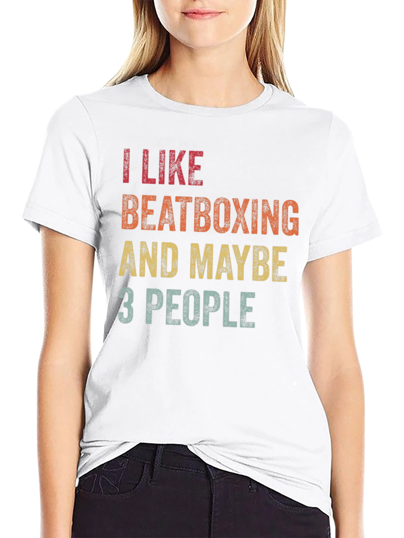 Black I Like Beatboxing Funny Graphic T-Shirt view 9
