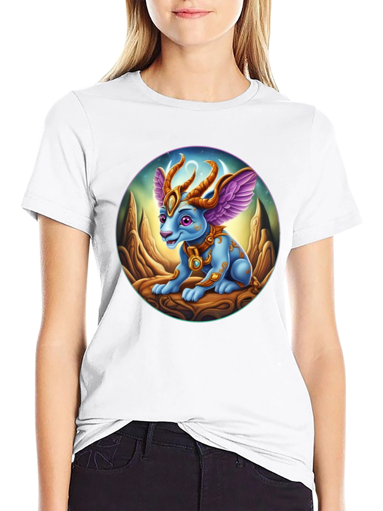 Black Fantasy Dragon T-Shirt - Unique Graphic Tee view 9