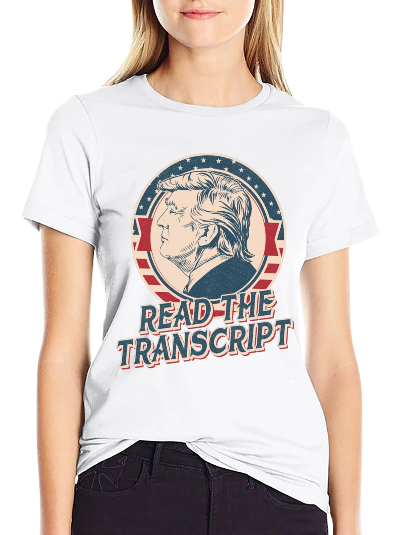Black Read The Transcript T-Shirt - Political Statement Tee view 9