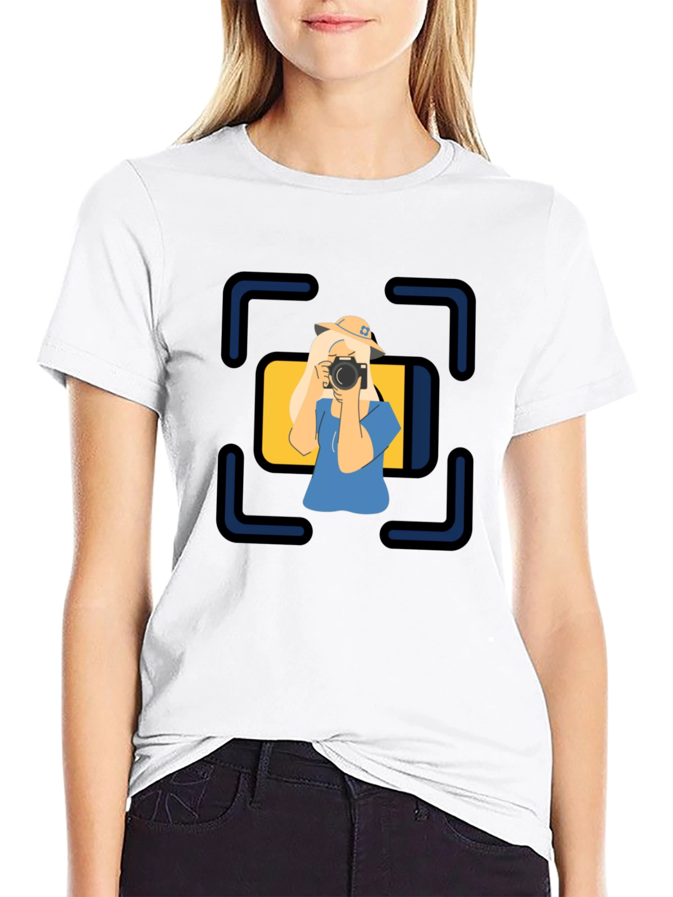 Black Photographer Graphic Tee - Unisex Black T-Shirt view 9