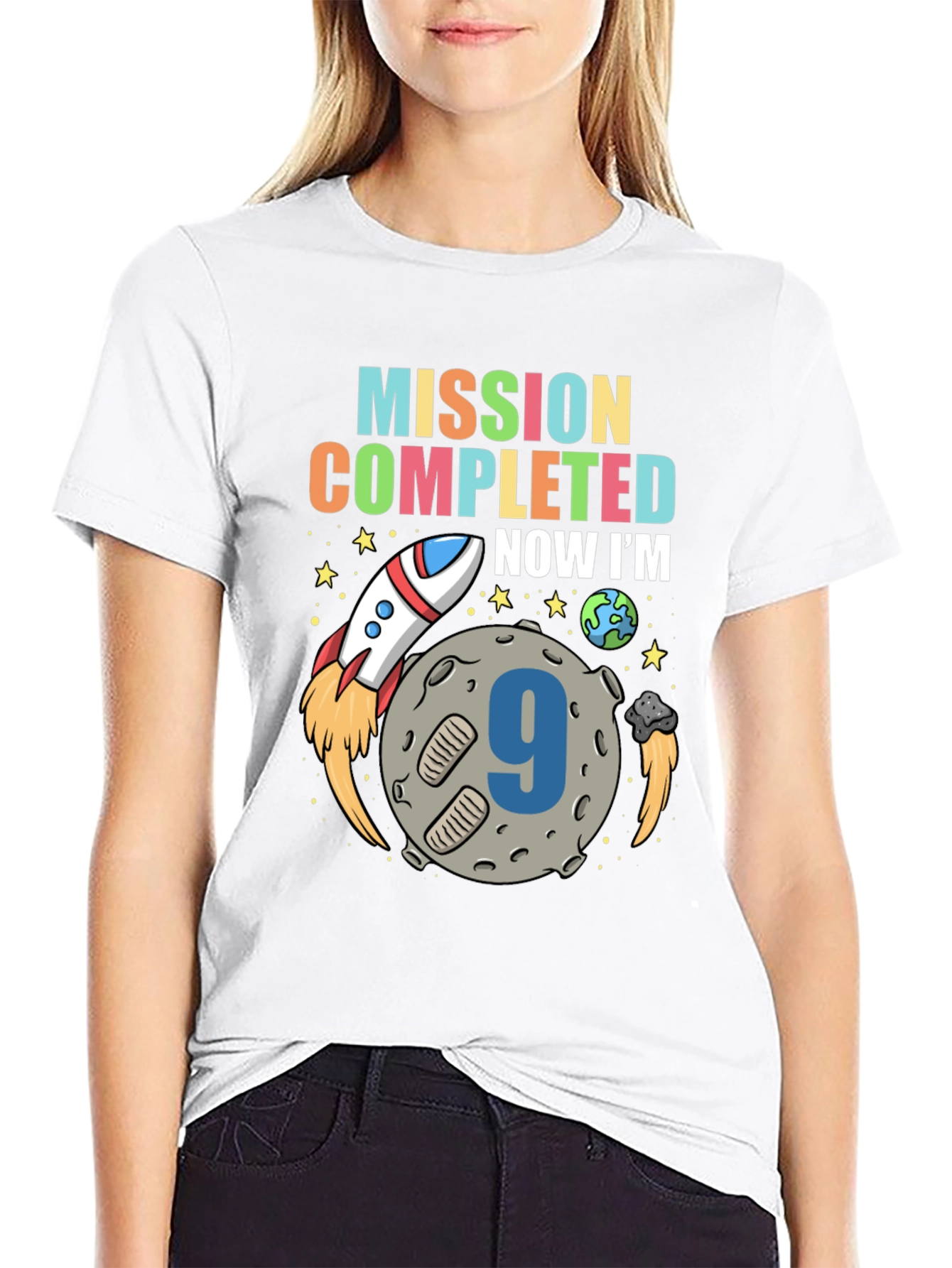 Black Mission Completed Birthday Boy T-shirt view 9