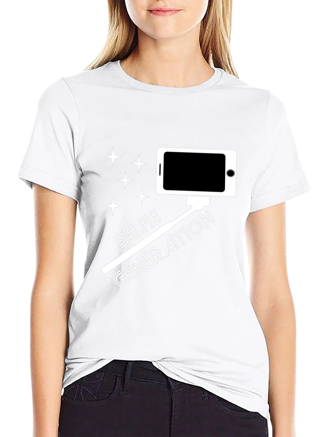 Black Selfie Generation Black T-Shirt view 9