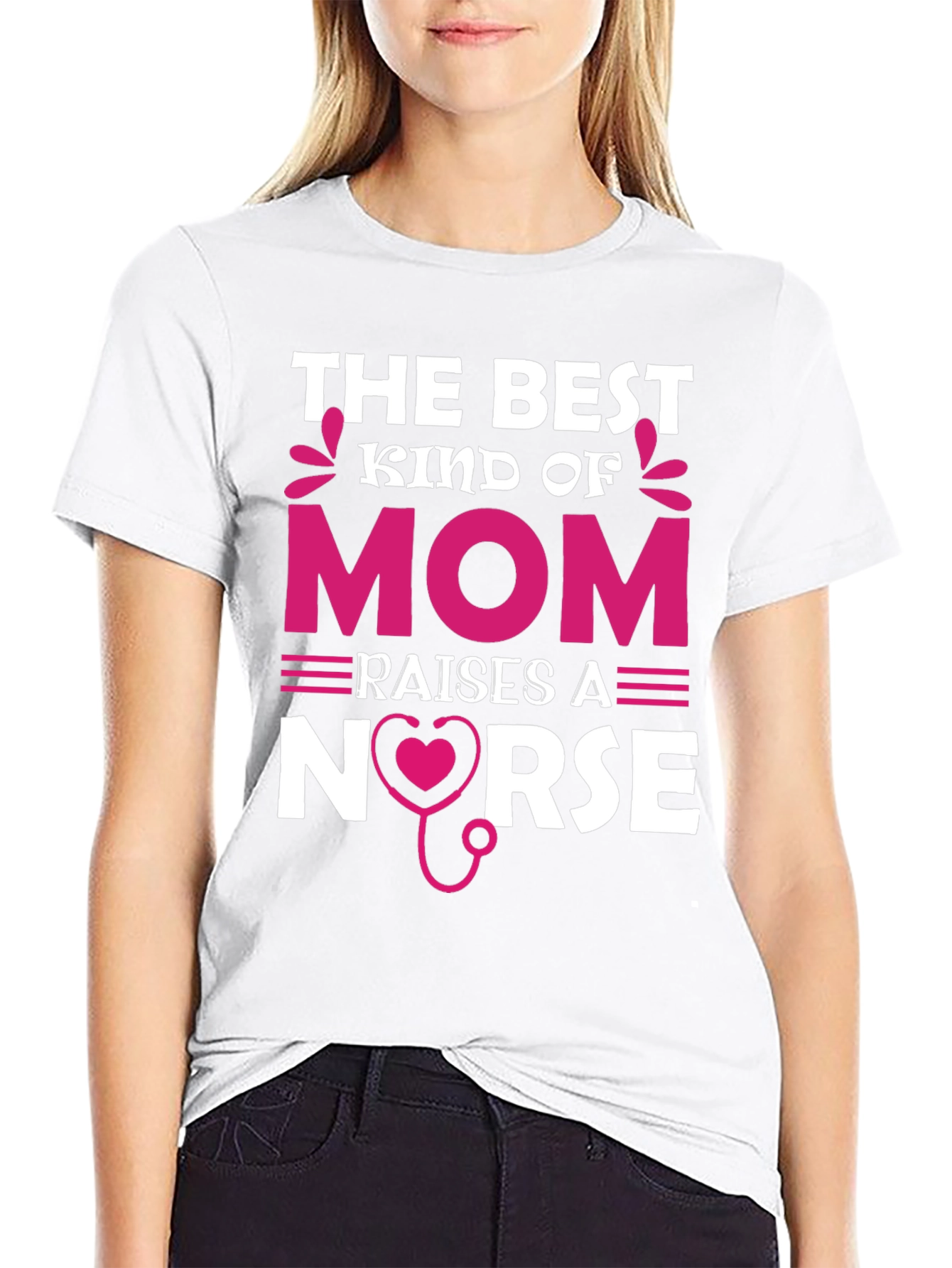 Black Best Kind of Mom Nurse T-Shirt view 9