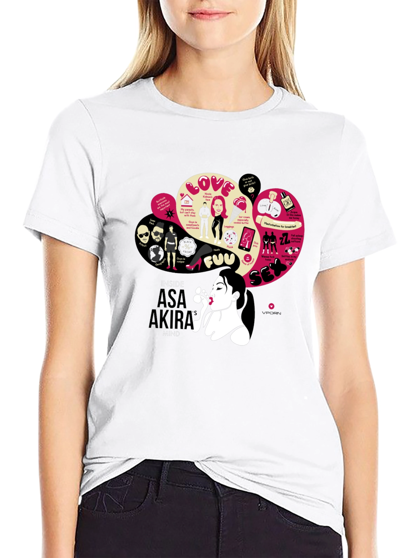 Black Asa Akira Mind Black T-Shirt view 9