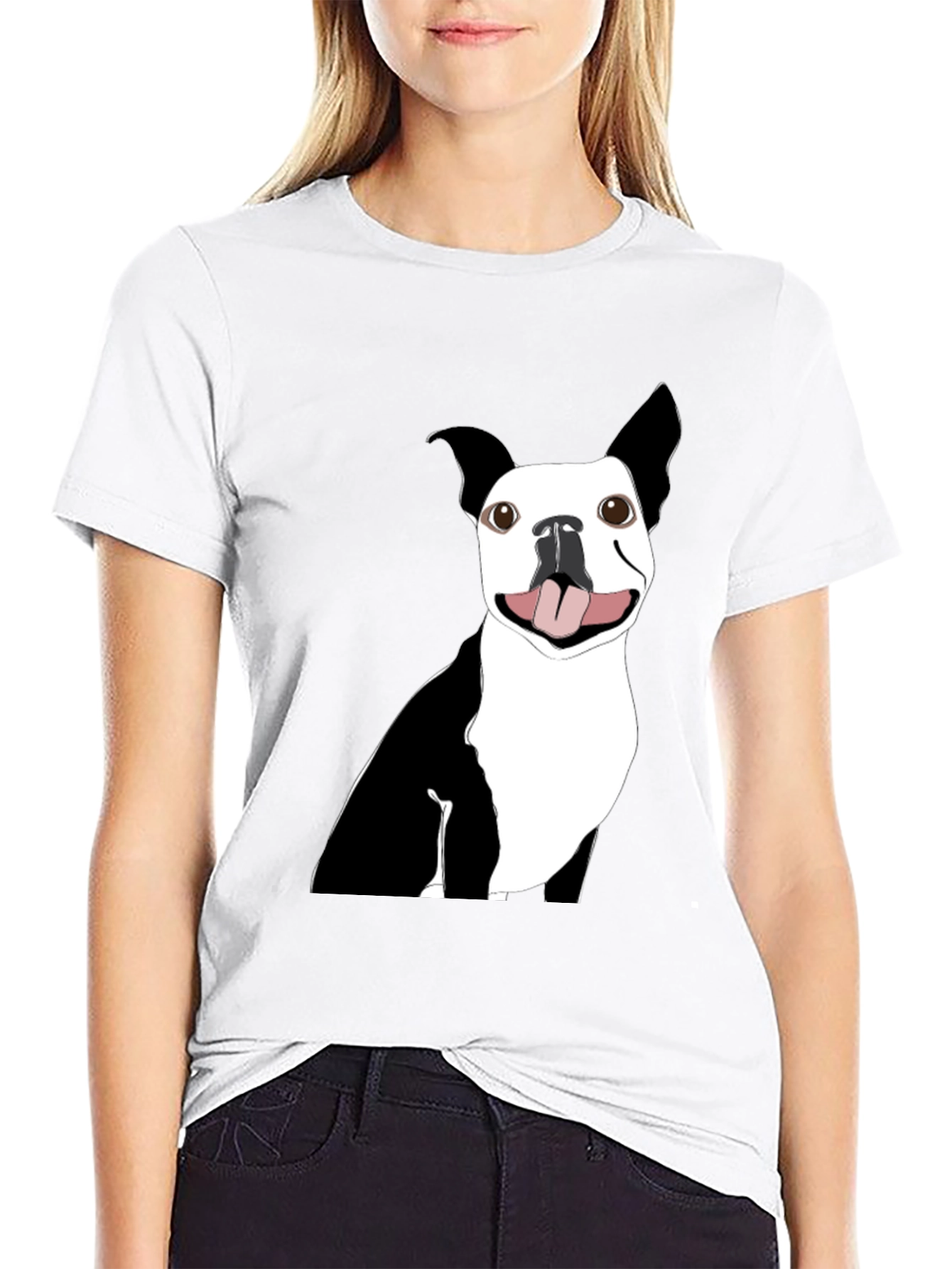 Black Boston Terrier Graphic Tee - Soft Cotton Blend view 9