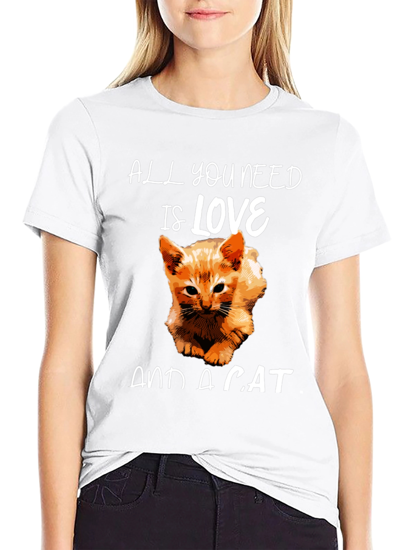 Black Love and a Cat Graphic Tee view 9