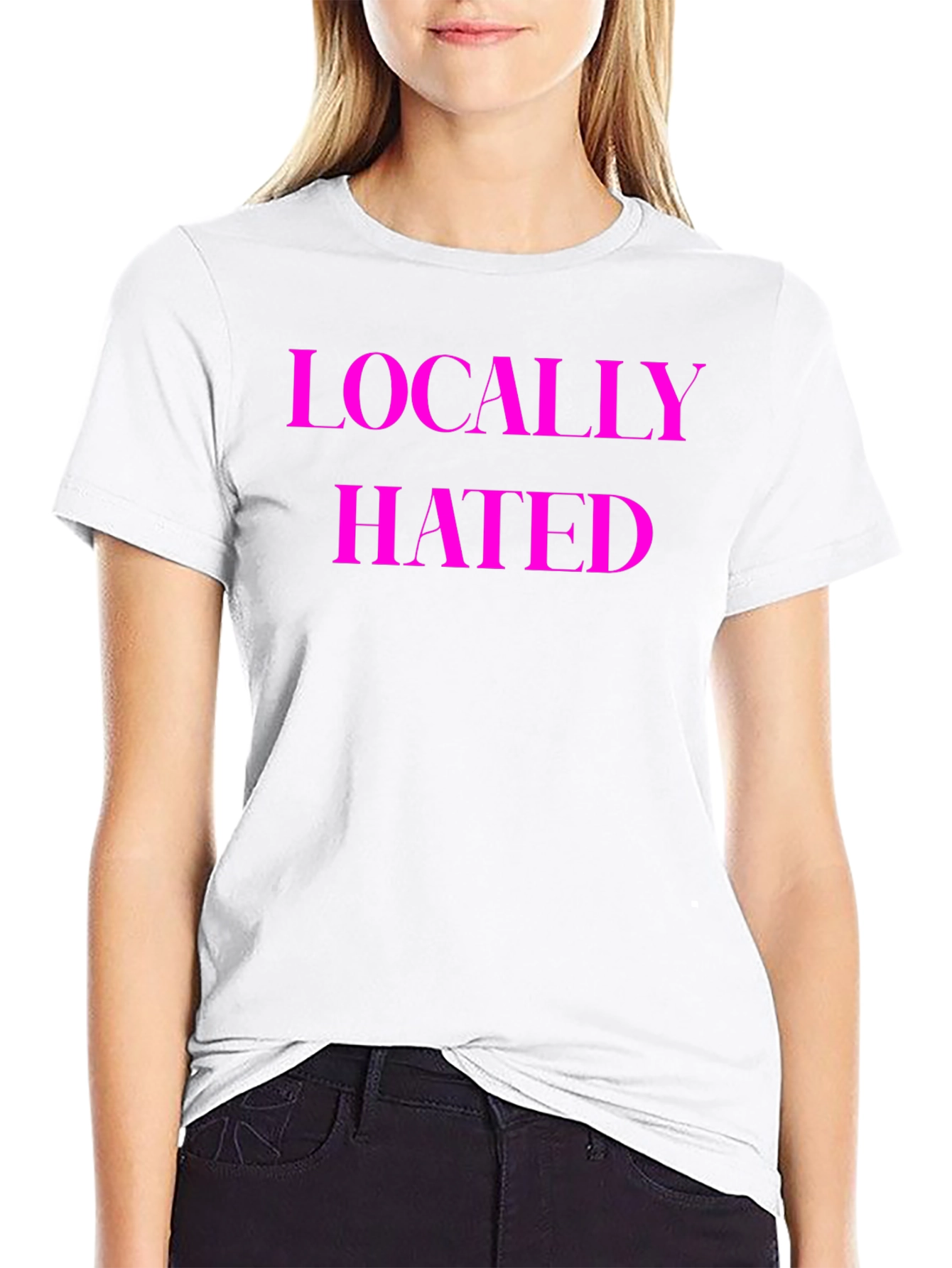 Black Locally Hated Tee - Bold Statement Shirt view 9