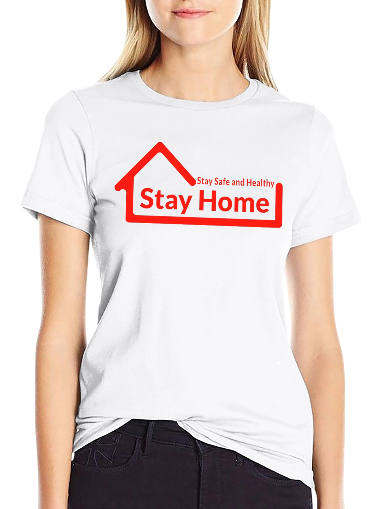 Black Stay Home Graphic Tee - Comfort & Style! view 9
