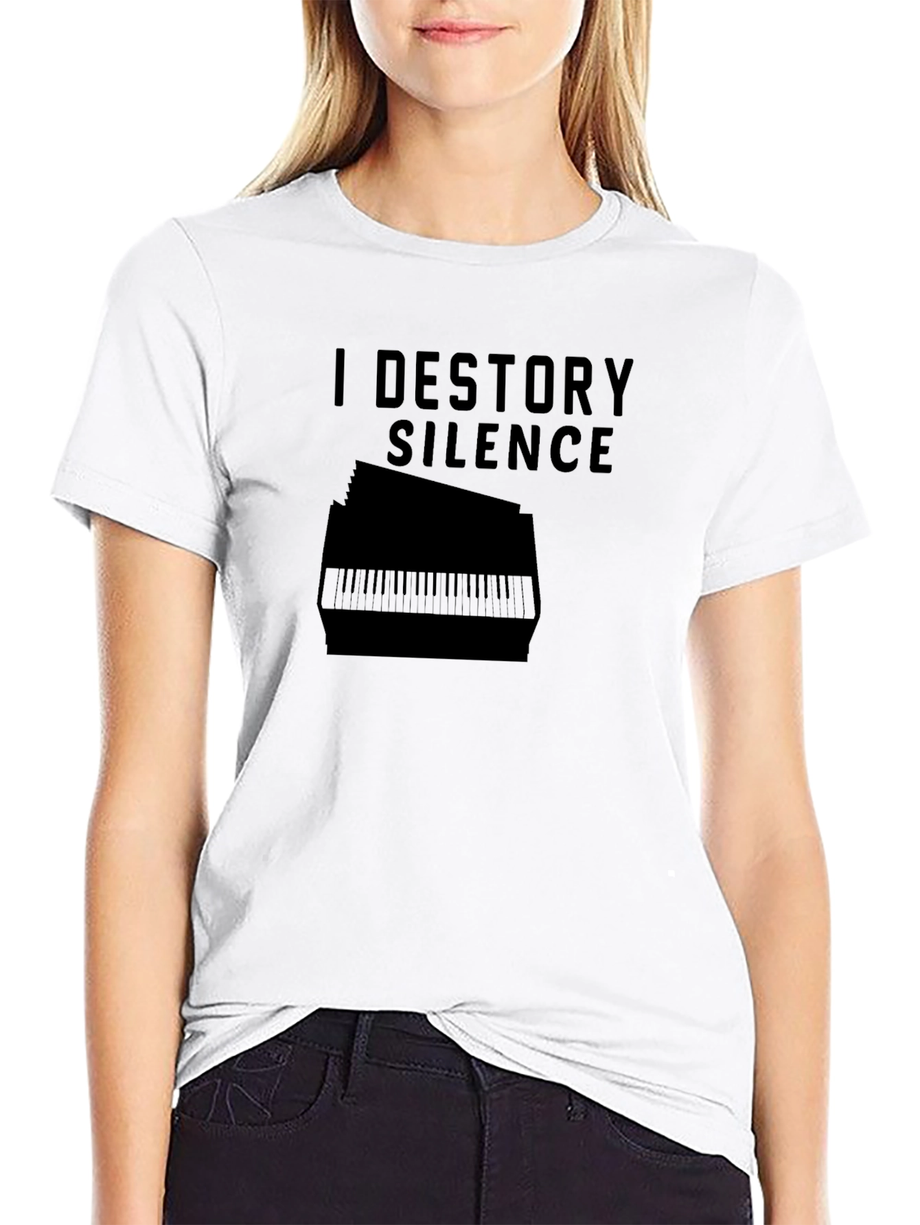 Black I Destroy Silence T-Shirt - Musician Tee view 9