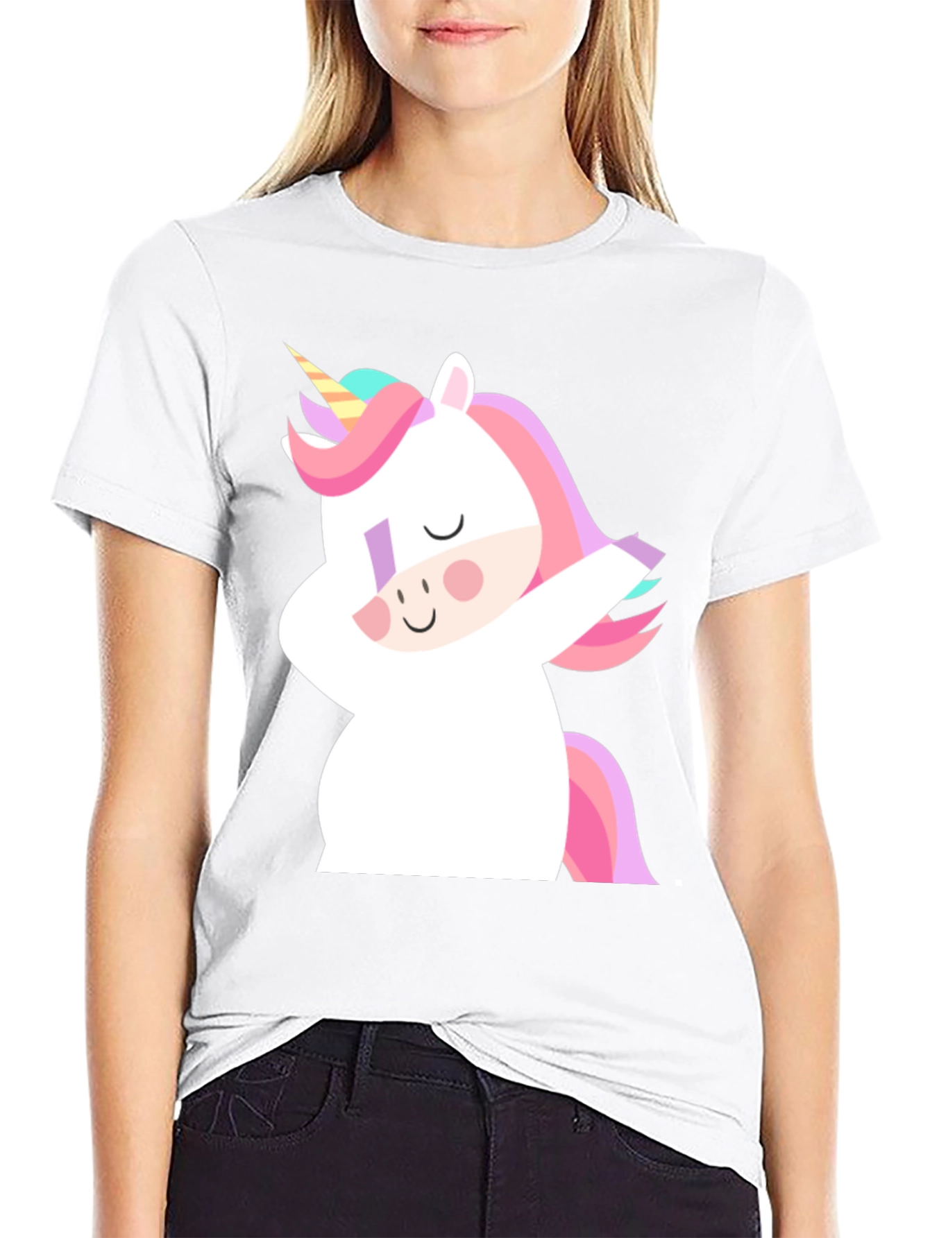 Black Unicorn Dab Black T-Shirt view 9