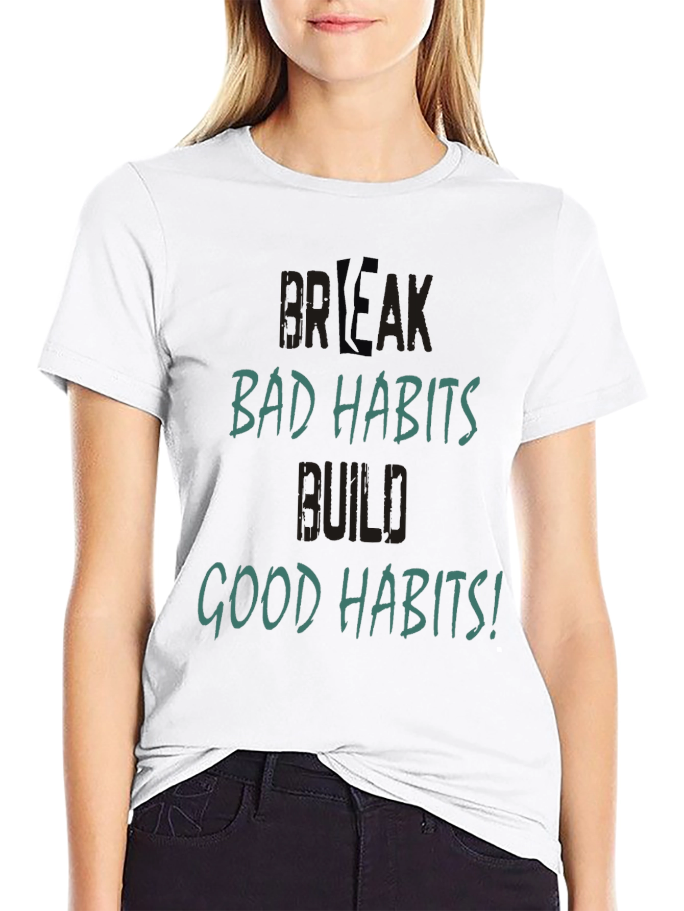 Black Break Bad Habits Tee view 9