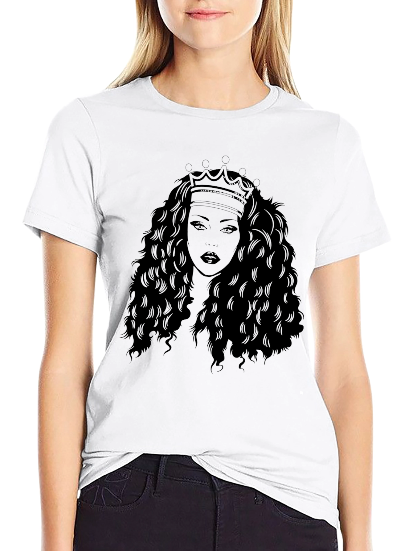 Black Queen Graphic T-Shirt - Stylish Black Tee view 9