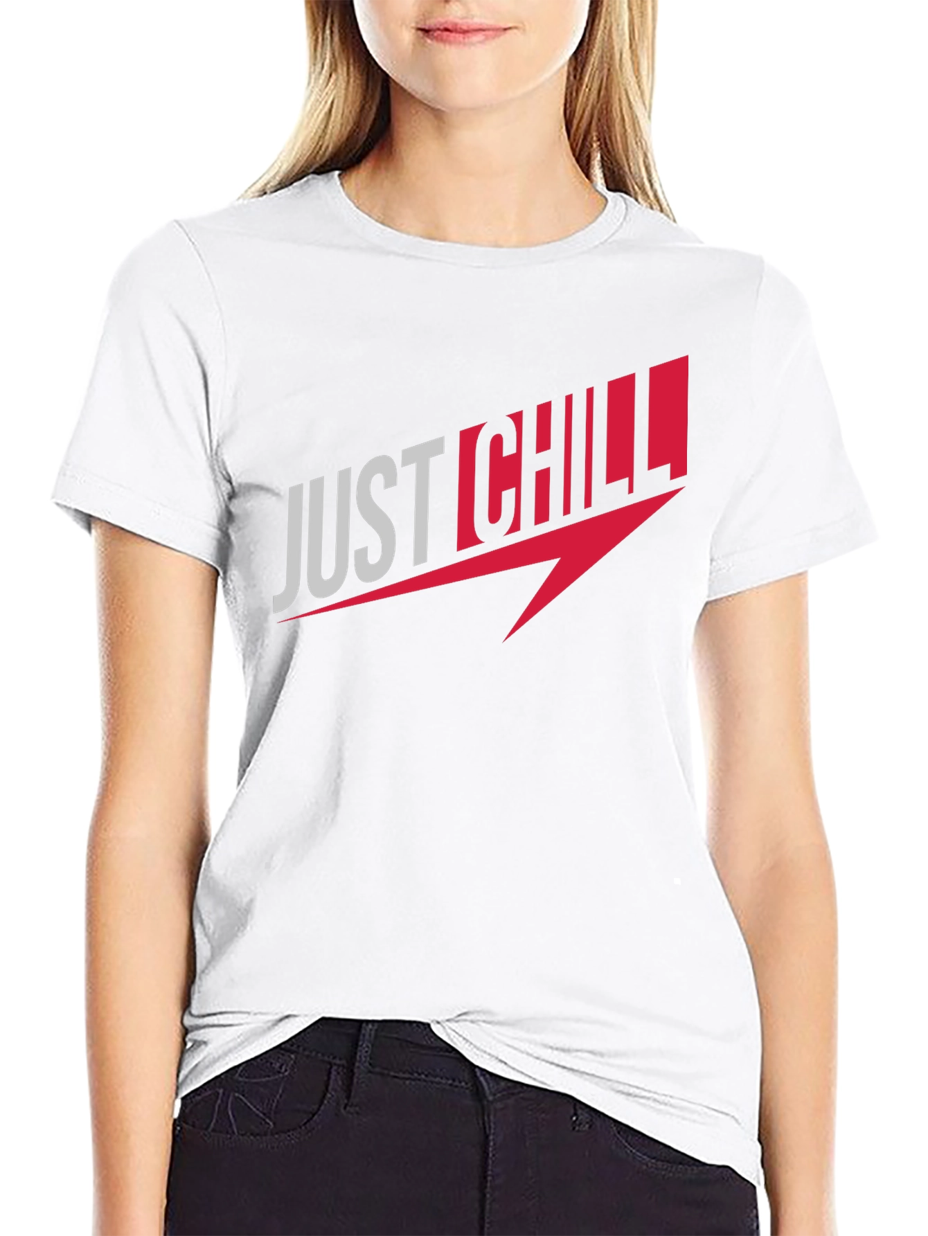 Black Just Chill Graphic Tee - Comfort Fit view 9