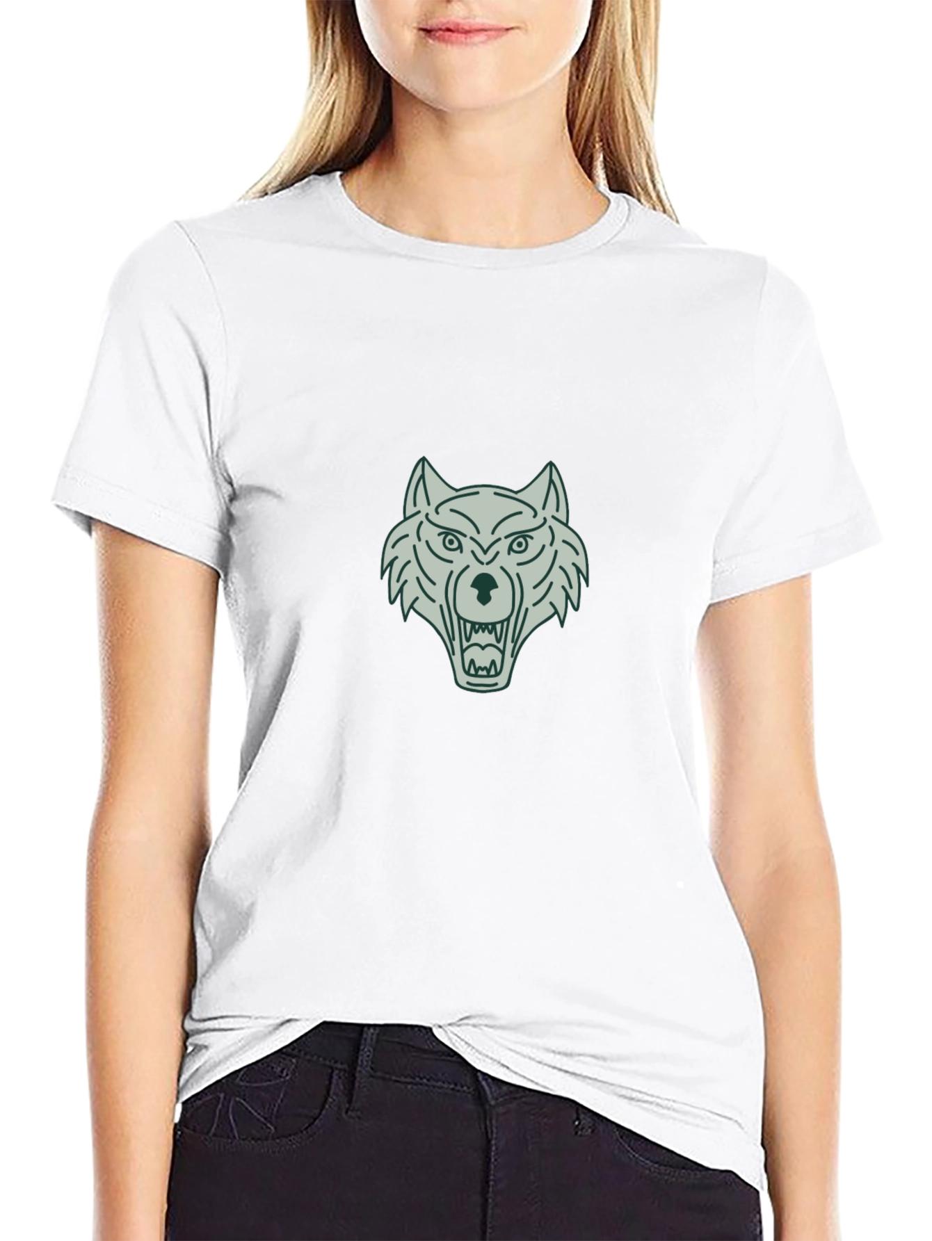 Black Black Wolf Graphic Tee - Fierce Style view 9