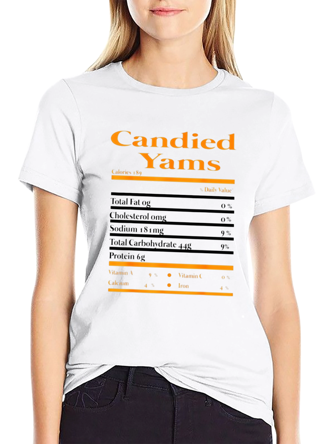 Candied Yams Nutrition Facts T-Shirt - 9