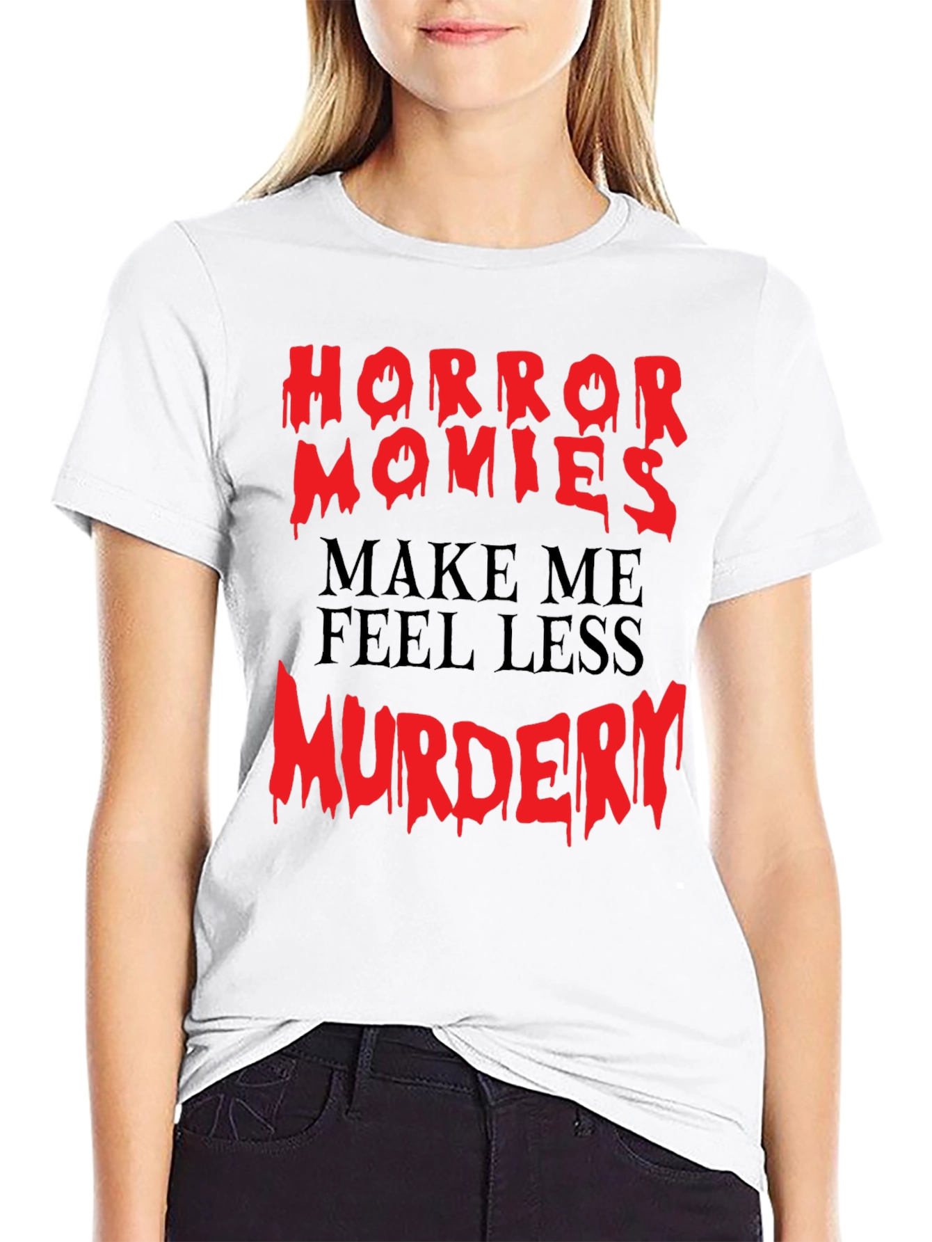 Black Horror Movie Fan T-Shirt - Funny Graphic Tee view 9
