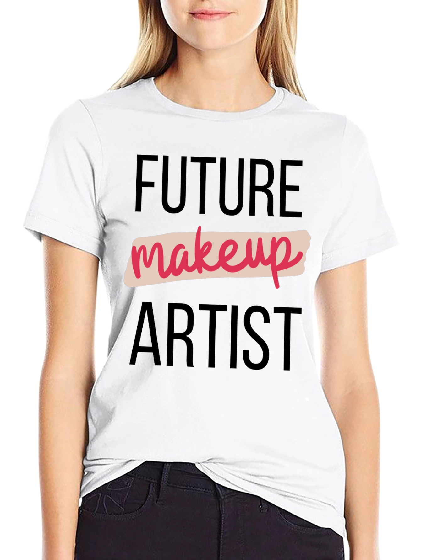 Black Future Makeup Artist Black Graphic Tee view 9