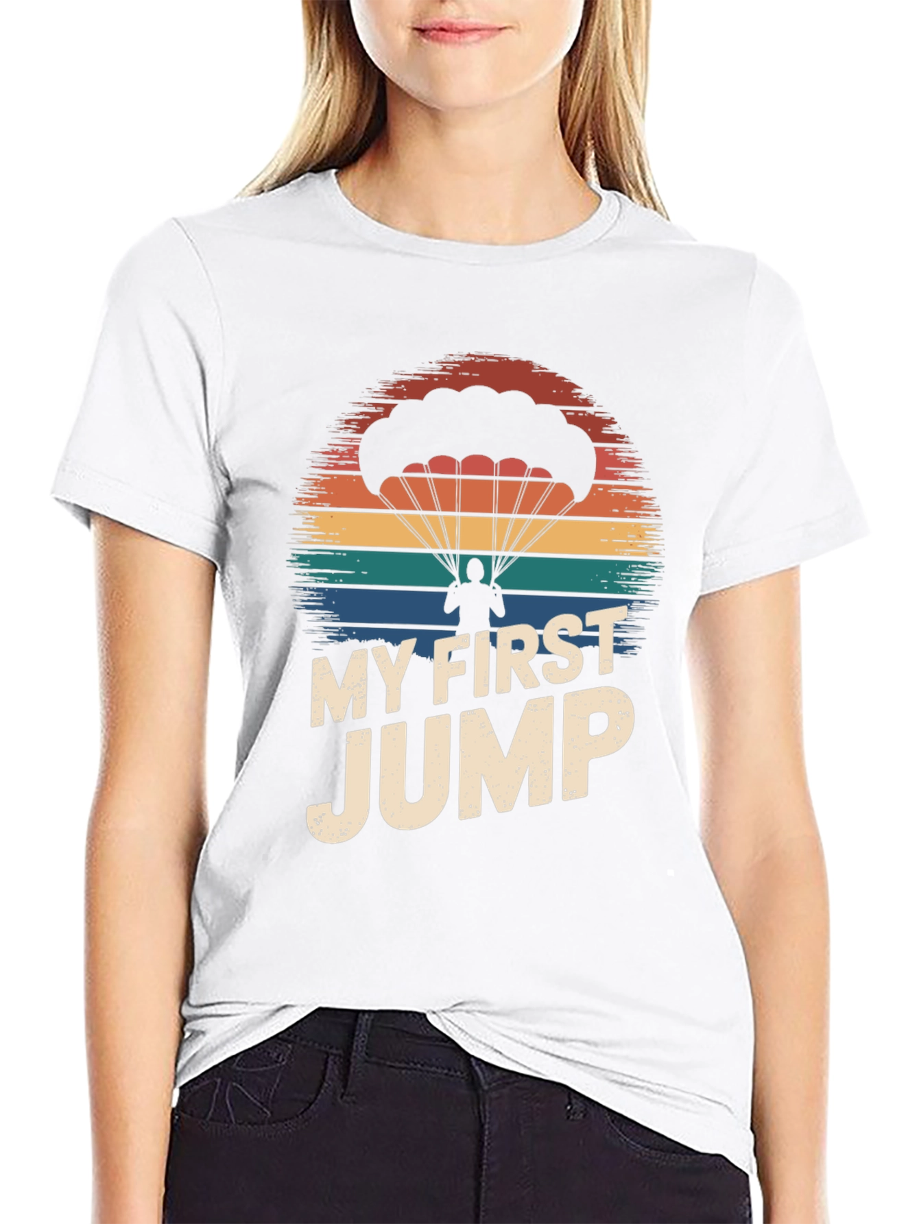 Black My First Jump Graphic Tee - Skydiving Shirt view 9