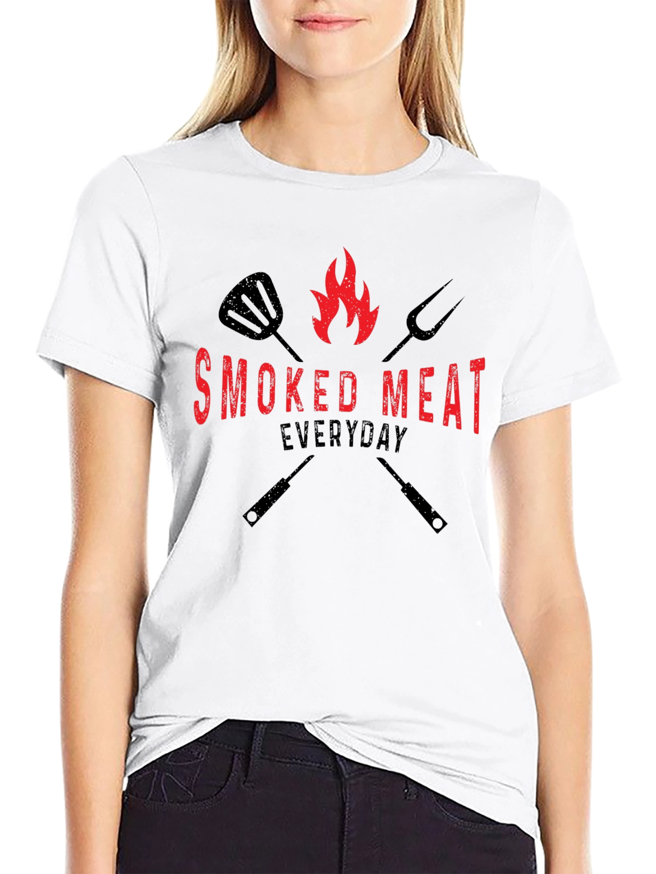 Black Smoked Meat Everyday Black Graphic Tee view 9